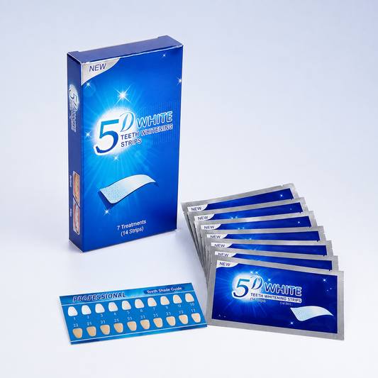 5D Zahnaufhellungsstreifen für weiße Zähne — 7 Anwendungen pro Packung